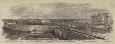 Vue panoramique du terminus ferroviaire de Broadstone - English School