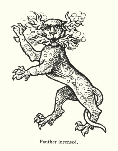 Panthère enflammée (gravure) - English School