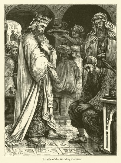 Parabole du vêtement de noces (gravure) - English School