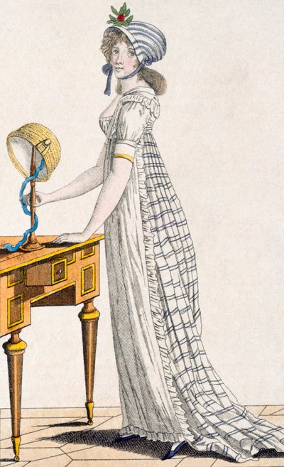 Robe parisienne, de Ladys Magazine, 1802 - English School