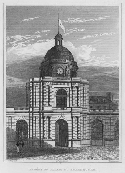 Paris, entrée du Palais du Luxembourg - English School