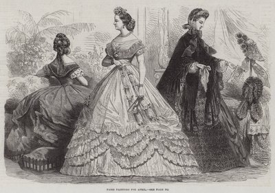 Modes de Paris pour avril (gravure) - English School