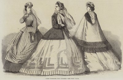 Modes parisiennes pour octobre (gravure) - English School
