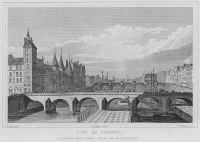 Paris, Pont au Change, vue vers l