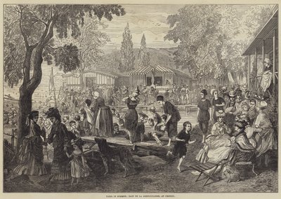 Paris en été, Bain de la Grenouillère, à Croissy - English School