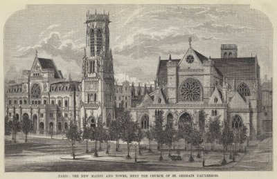 Paris, la Nouvelle Mairie et la Tour, à côté de l