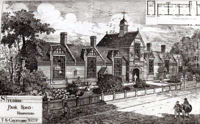 Park Road, Hampstead, de The Building News, 3 septembre 1880 - English School