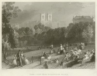 Parc, vue près du palais de Buckingham - English School
