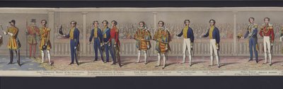 Partie du panorama du mariage de la reine Victoria, c.1840 - English School
