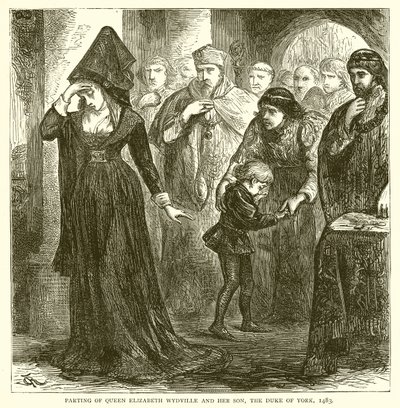 Séparation de la reine Élisabeth Wydville et de son fils, le duc d