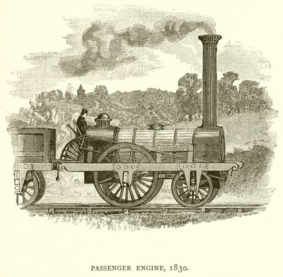 Locomotive de passagers, 1830 - English School