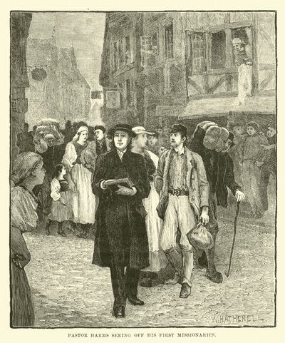 Le pasteur Harms voyant partir ses premiers missionnaires - English School