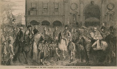 Paix proclamée à la Bourse Royale en 1748 - English School