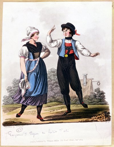 Danse paysanne à Eger, Bohême, gravée par William Poole, 1804 - English School