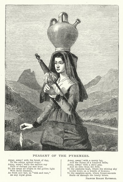 Paysanne des Pyrénées (gravure) - English School