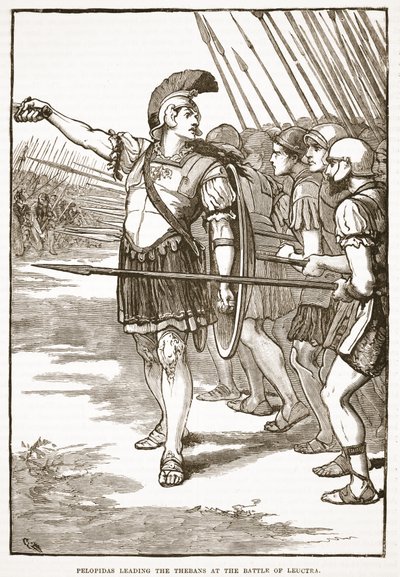 Pélopidas menant les Thébains à la bataille de Leuctres - English School