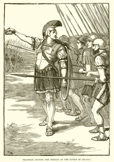 Pélopidas menant les Thébains à la bataille de Leuctres - English School