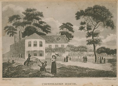 Personnes dans les jardins de Copenhagen House - English School