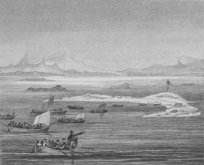 Les habitants de la province romaine de Vénétie cherchant refuge des Huns sur des îles de l