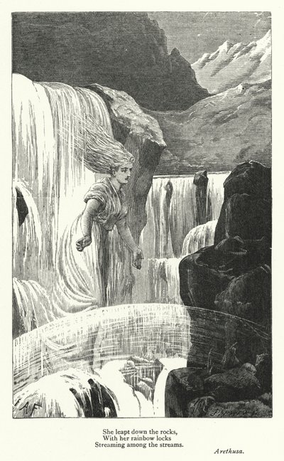 Percy Bysshe Shelley : Illustration pour Arethusa (gravure) - English School