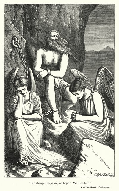 Percy Bysshe Shelley : Illustration pour Prometheus Unbound (gravure) - English School
