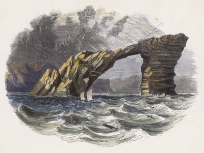 Roches perforées (gravure en couleur) - English School