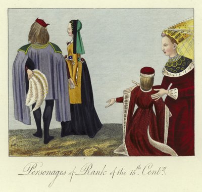 Personnages de rang du 15ème siècle - English School