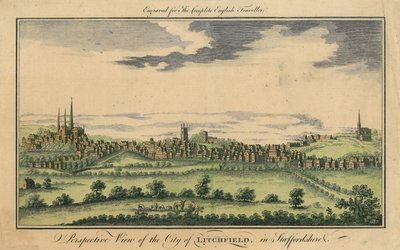 Vue Perspective de la Ville de Lichfield - English School