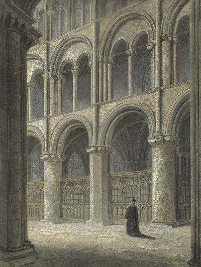 Cathédrale de Peterborough, vue à travers le transept nord - English School