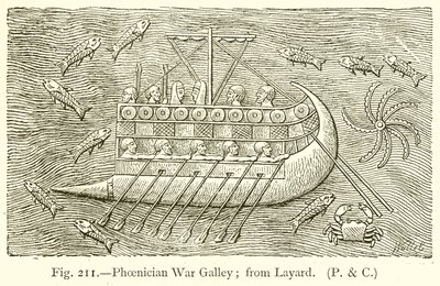 Galère de guerre phénicienne; de Layard - English School
