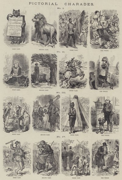 Charades picturales (gravure) - English School