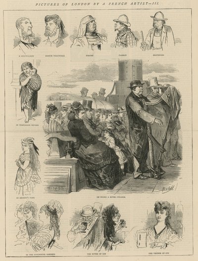 Images de Londres par un artiste français - English School