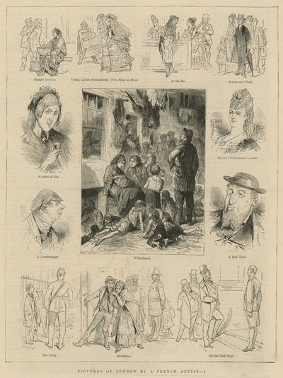 Images de Londres par un artiste français - English School