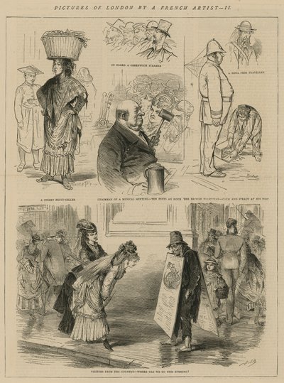 Images de Londres par un artiste français - English School