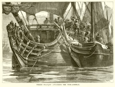 Pierre François attaquant le vice-amiral - English School