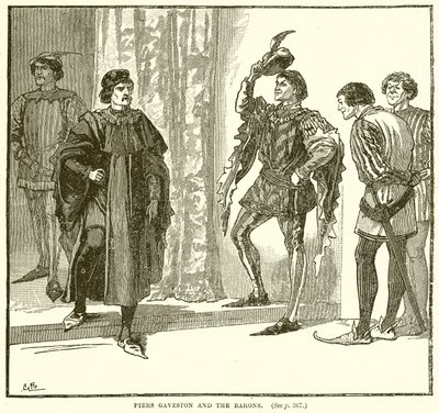 Piers Gaveston et les barons - English School