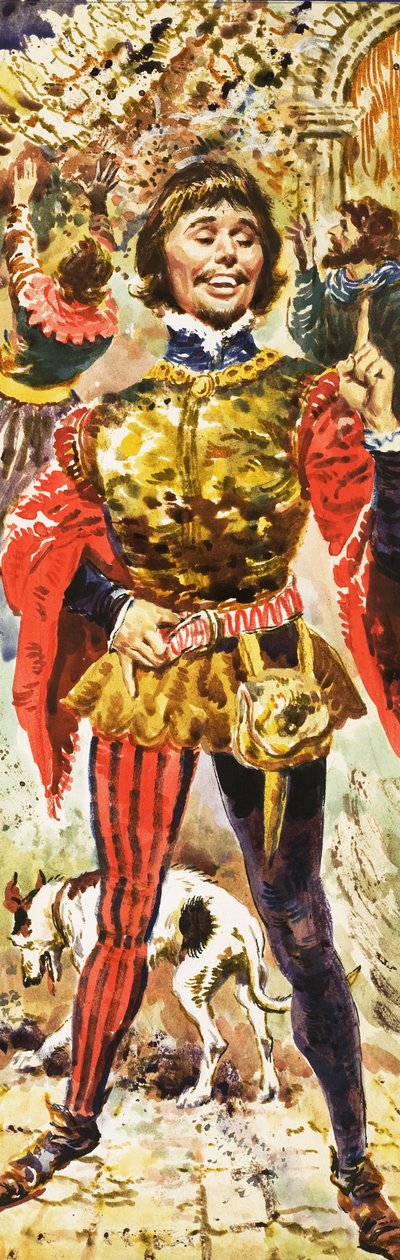 Piers Gaveston au couronnement du roi Édouard - English School