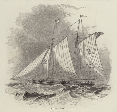 Bateau pilote (gravure) - English School