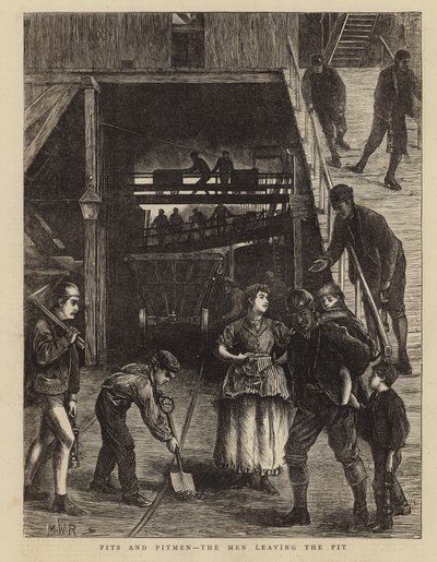 Mines et mineurs - Les hommes quittant la mine - English School