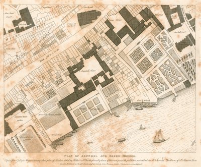 Plan des maisons Arundel et Essex, Londres - English School