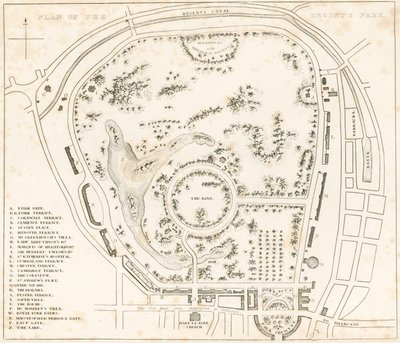 Plan de Regents Park, Londres - English School