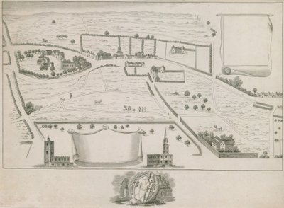 Plan des banlieues nord-ouest de Londres autour de St Giles in the Fields - English School