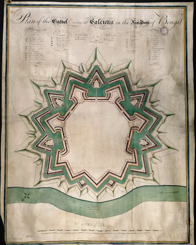 Plan de la citadelle de Calcutta et du Fort William, l