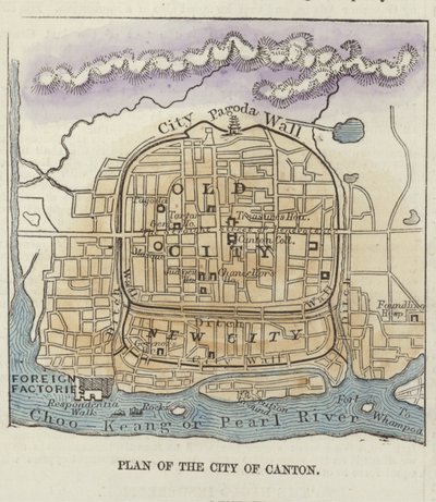 Plan de la ville de Canton - English School