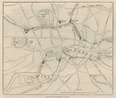 Plan du Chemin de Fer Métropolitain - English School