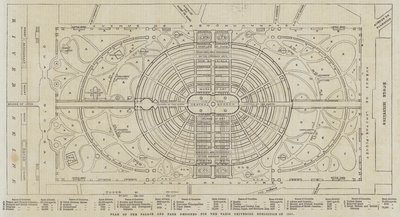 Plan du palais et du parc conçus pour l