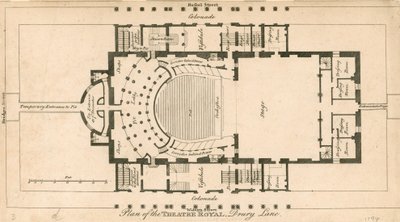 Plan du Théâtre Royal, Drury Lane, Londres - English School