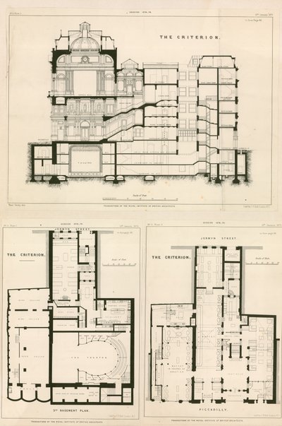 Plans du Criterion Theatre - English School