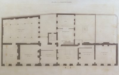 Plans du rez-de-chaussée du 21 Albemarle Street après les premières modifications de la maison après son acquisition par l