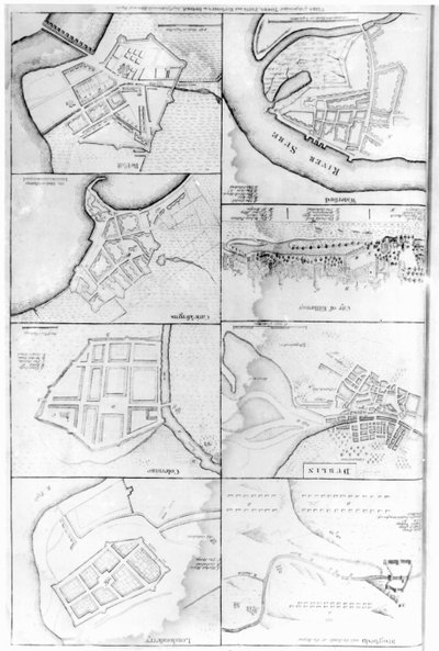 Plans des principales tours, forts et ports en Irlande - English School